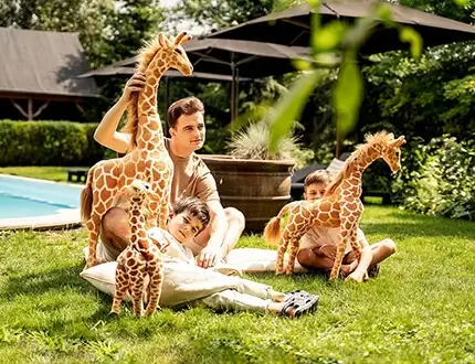 Stora giraffer gosedjur