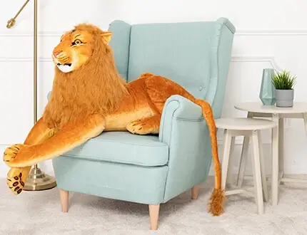 Large lion stuffed animal
